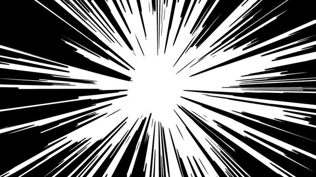 Dynamic comic book speed lines overlay, manga action effect background, for motion and, animation anime