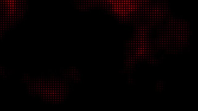 Abstract red led dot matrix background, glowing digital light pattern, seamless motion dots