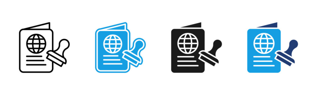 Visa icon multiple style collection