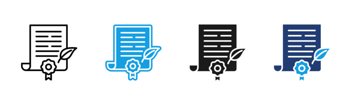 Declaration icon multiple style collection