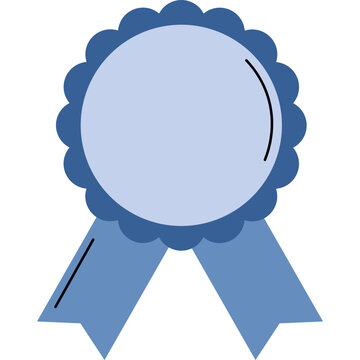 Ribbon Award Badge Illustration

