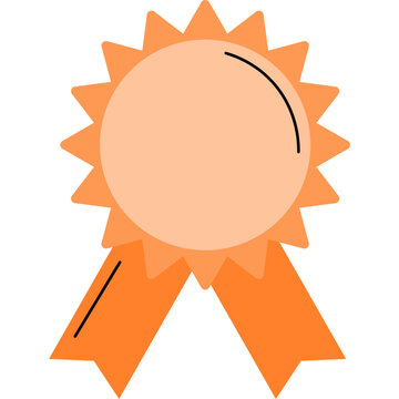 Ribbon Award Badge Illustration
