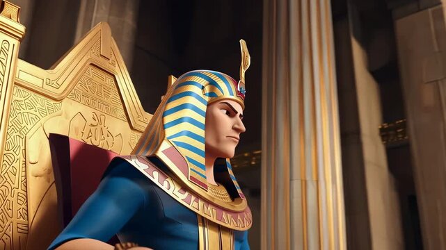 A New King Rises and Leads the Egyptian Nation. Biblical Illustration