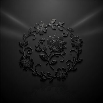 漆黒の陰影に咲く、深遠なる花々の３Ｄ立体造形