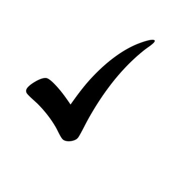 Black Checkmark Icon Isolated
