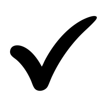 Black Checkmark Icon Isolated