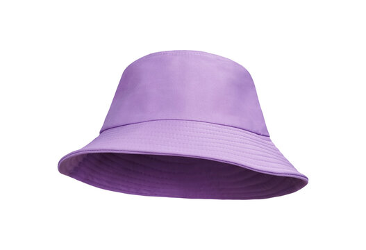 A stylish purple bucket hat PNG transparent.