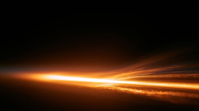 Abstract light streaks glowing on dark background