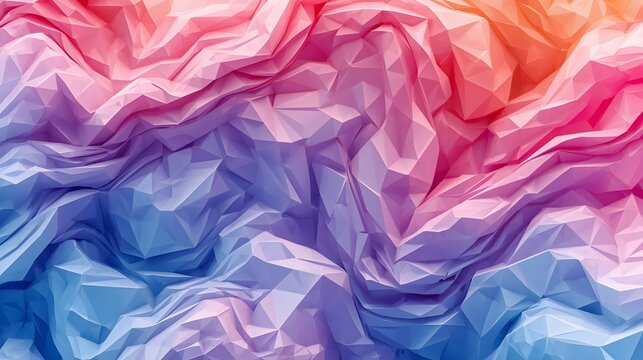 Patriotic american colors abstract banner with elegant waving ribbon and glowing bokeh particles