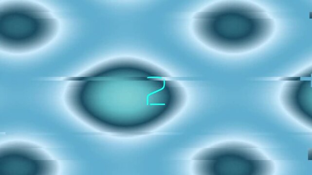 Abstract Blue Background Patterns with Glitches and Countdown