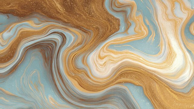 Luxury blue and gold marble texture abstract fluid art background, suitable for invitations, social media and product packaging.