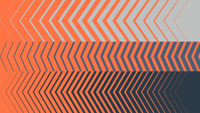 Set of Abstract Chevron Lines with Optical Illusion. Transition effect. Modern Geometric Color Zigzag Lines Halftone Patterns for creative graphic design. Vector illustration.