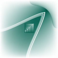 Abstract aqua green and white fluid gradient background with geometric linear waves © SarifinJahan