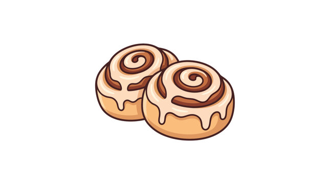 Two sweet cinnamon rolls sit side by side on a plate 20260707