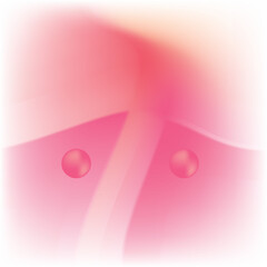 Abstract minimal soft pink fluid gradient background with twin 3D glossy spheres © SarifinJahan