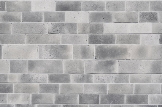 Processed collage of grey concrete brock wall surface texture. Background for banner, backdrop