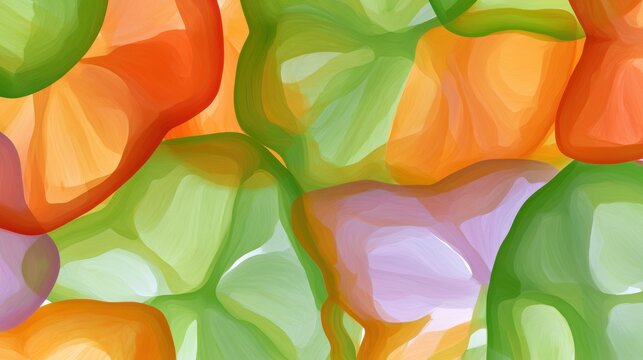 Abstract digital art piece that appears to be made up of different shapes and colors. the shapes are arranged in a chaotic and overlapping manner, creating a sense of depth and dimension.