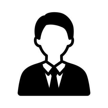 スーツの男性アイコン（塗り）