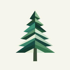 Obraz premium Abstract evergreen tree geometric design