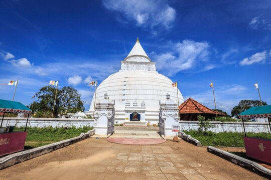 Majestic White Stupa of Sri Lanka