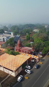 Vertical Aerial View of Shri Swami Samarth Math in Khopoli, Maharashtra