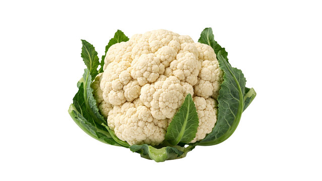 Fresh cauliflower isolated PNG on transparent background, healthy vegetable for cooking and vegetarian diet 