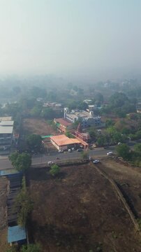 Vertical Aerial View of Shri Swami Samarth Math in Khopoli, Maharashtra