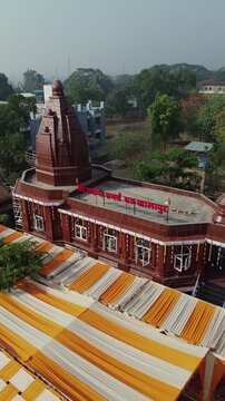 Vertical Aerial View of Shri Swami Samarth Math in Khopoli, Maharashtra