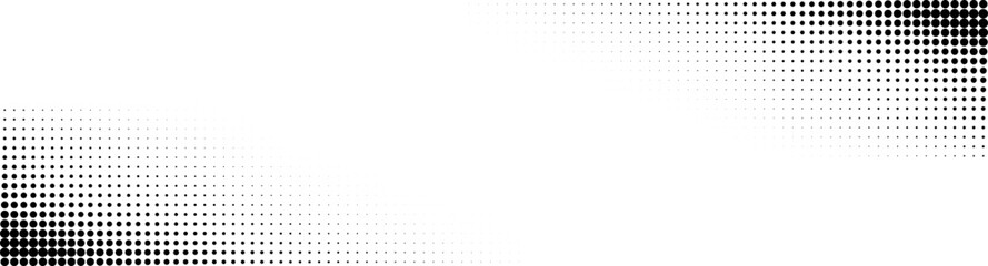 Fototapeta na wymiar Dot corner pattern, halftone gradient square