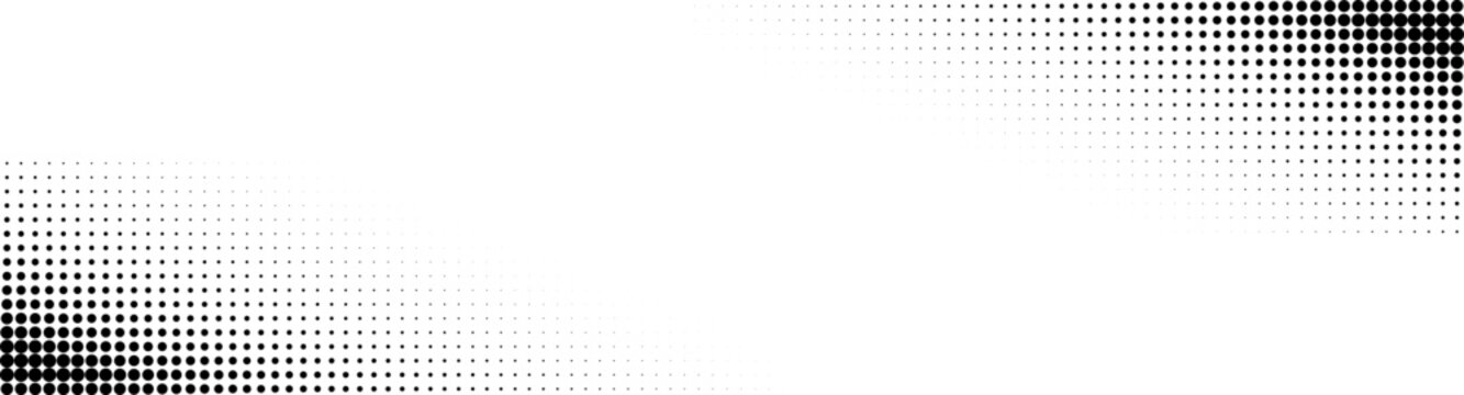 Dot corner pattern, halftone gradient square