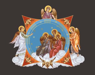 Obraz premium The Luminous Hosts of Angels Surrounding the Holy Presence