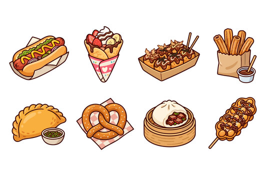 Assorted Street Food Collection