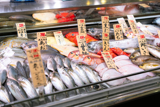 魚屋　市場　鮮魚売り場