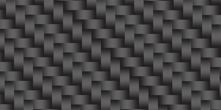 Woven basket weave three dimensional pattern dark gray weave.