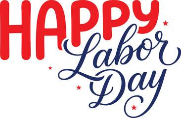 Fototapeta premium Happy Labor Day Retro Typography Vector Design with Vintage American Celebration Theme