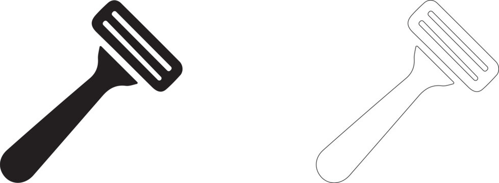 Men shaving razor vector icon filled and outline, shave and personal hygiene in bathroom symbol.