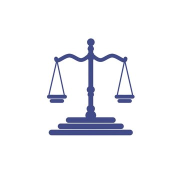 scales of justice icon logo illustration 