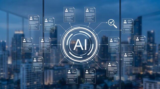 AI recruiting technology analyzes resumes for talent acquisition