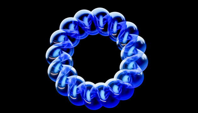 3D circular bead loop creates a precise transparent wreath.