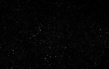 Fototapeta premium Space star shape sky night background, black starry cosmos abstract pattern dark blue science, textile cosmic galaxy astronomy decoration fantasy wallpaper landscape