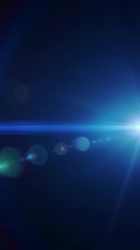 Sapphire blue cinematic light leak overlay featuring deep blue, cyan gradients, realistic anamorphic lens flare, optical reflections, atmospheric glow, seamless looping texture for professional video 