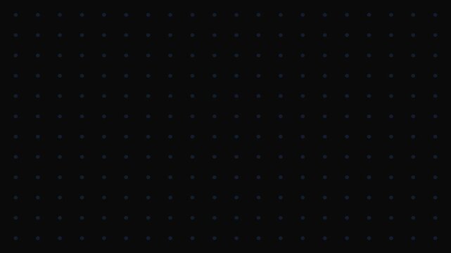 Abstract background with a grid of blue circles fading into dark space