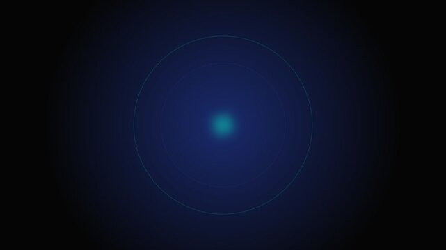 Minimalist digital radar interface with a glowing central blue light source