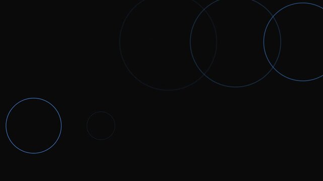 A single white circle outline centered in a vast field of solid black space