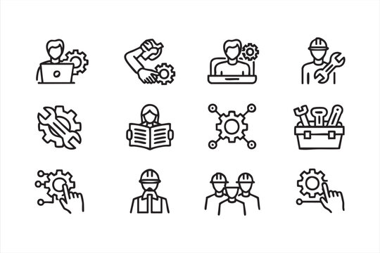 Industrial Maintenance and Repair Line Symbols for Workforce Development