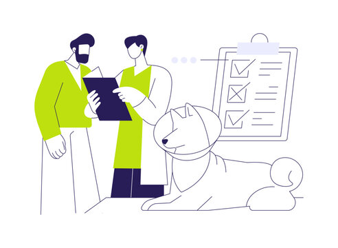 Post operation consultation isolated cartoon vector illustrations.