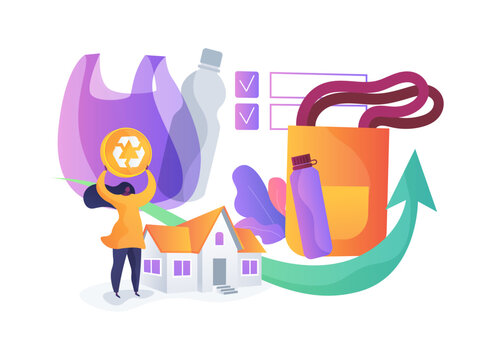 Home Waste Swap Routine Plan abstract concept vector illustration.
