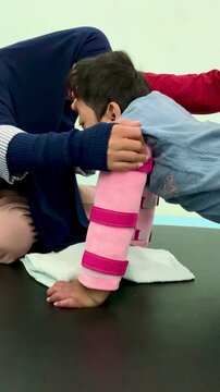 Pediatric Occupational Therapy for Child living with Cerebral Palsy Arm Splint