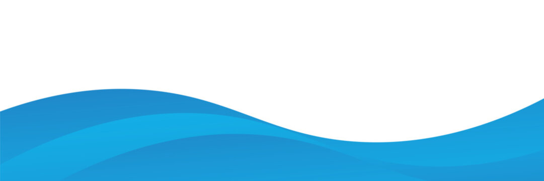 Elegant blue vector layout featuring flowing wave shapes and creative curves.