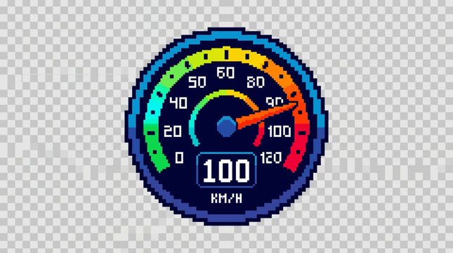 Digital Speedometer Display Showing 100kmh.
